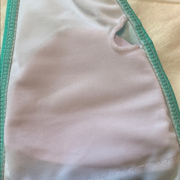 Mint Green Lined Deep V Criss Cross One Piece Swimsuit New - Picture 8 of 16